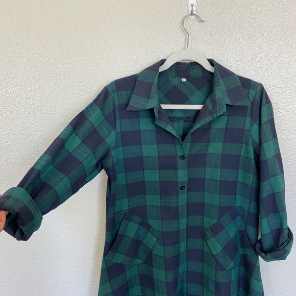 Plaid flowwy dress with pockets - Picture 6 of 6